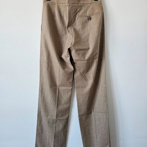 NWT PIAZZA SEMPIONE Brown Wool Flannel Straight Judy Pants 40/6 - Picture 7 of 7